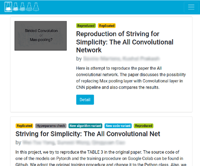 Figure 1 for ReproducedPapers.org: Openly teaching and structuring machine learning reproducibility