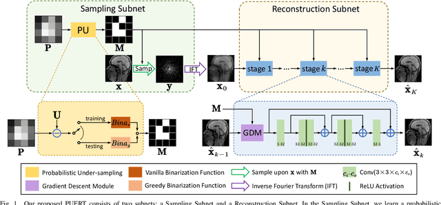 Figure 1 for PUERT: Probabilistic Under-sampling and Explicable Reconstruction Network for CS-MRI