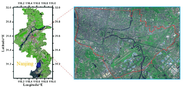 Figure 1 for Research on the pixel-based and object-oriented methods of urban feature extraction with GF-2 remote-sensing images