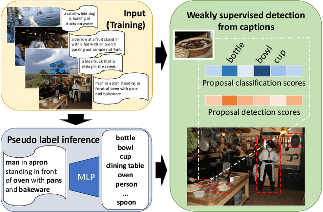 Figure 1 for Cap2Det: Learning to Amplify Weak Caption Supervision for Object Detection