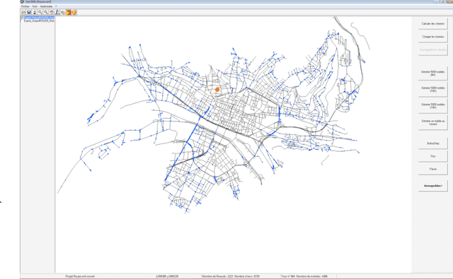 Figure 3 for A multiagent urban traffic simulation