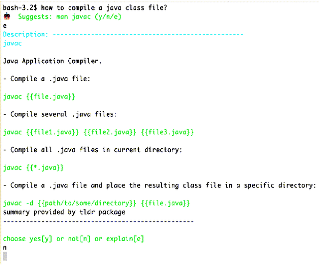 Figure 4 for CLAI: A Platform for AI Skills on the Command Line