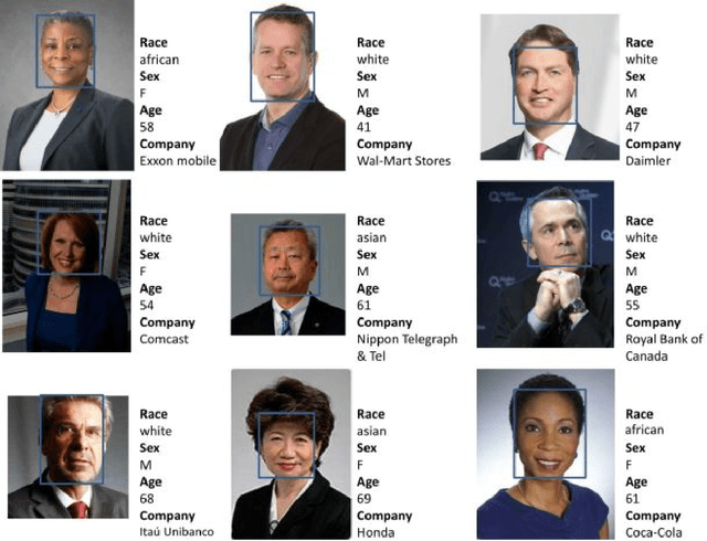 Figure 3 for Evaluating race and sex diversity in the world's largest companies using deep neural networks