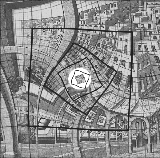 Figure 2 for Image In painting Applied to Art Completing Escher's Print Gallery