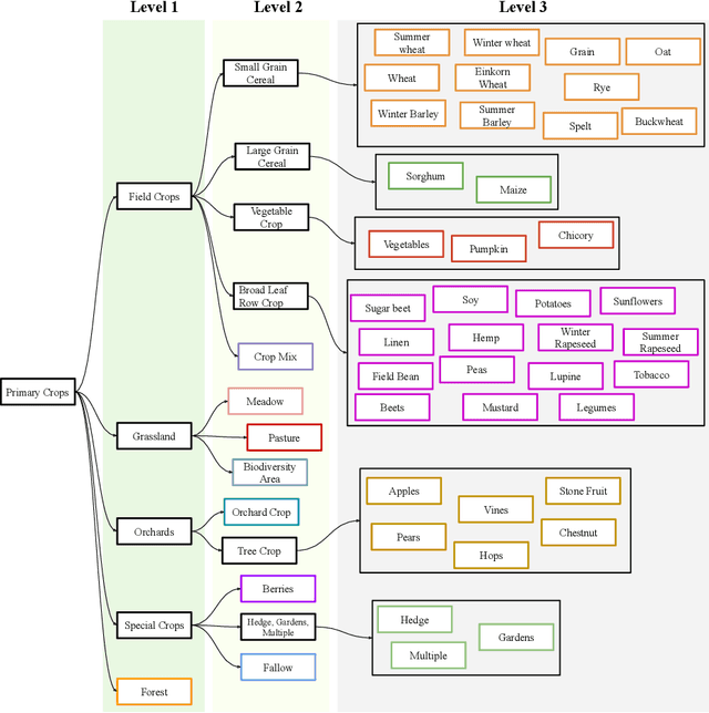 Figure 1 for Crop mapping from image time series: deep learning with multi-scale label hierarchies