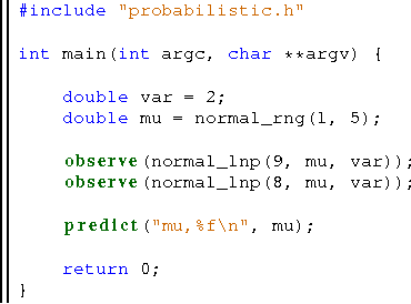 Figure 1 for A Compilation Target for Probabilistic Programming Languages