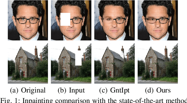 Figure 1 for Boosted GAN with Semantically Interpretable Information for Image Inpainting
