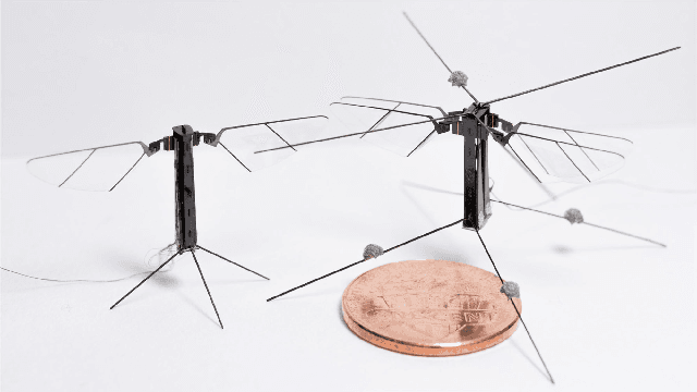 Figure 1 for Bee$^+$: A 95-mg Four-Winged Insect-Scale Flying Robot Driven by Twinned Unimorph Actuators