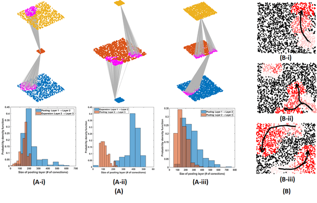 Figure 3 for Self-organization of multi-layer spiking neural networks