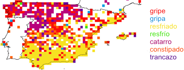 Figure 3 for Learning about Spanish dialects through Twitter