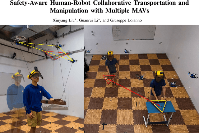 Figure 1 for Safety-Aware Human-Robot Collaborative Transportation and Manipulation with Multiple MAVs