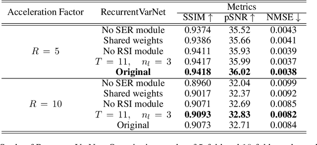 Figure 4 for Recurrent Variational Network: A Deep Learning Inverse Problem Solver applied to the task of Accelerated MRI Reconstruction
