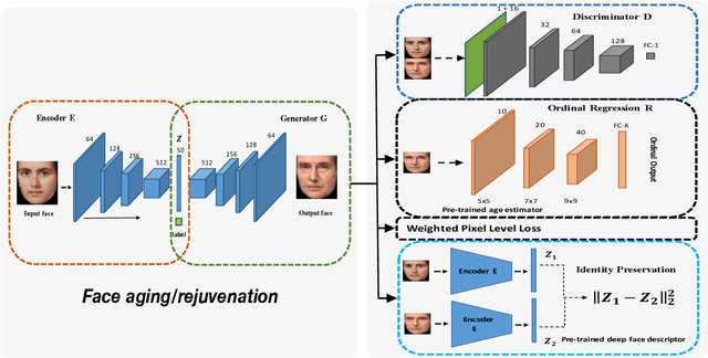Figure 3 for Facial Aging and Rejuvenation by Conditional Multi-Adversarial Autoencoder with Ordinal Regression