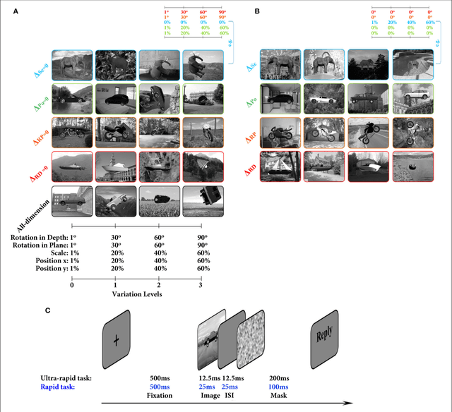 Figure 1 for Humans and deep networks largely agree on which kinds of variation make object recognition harder