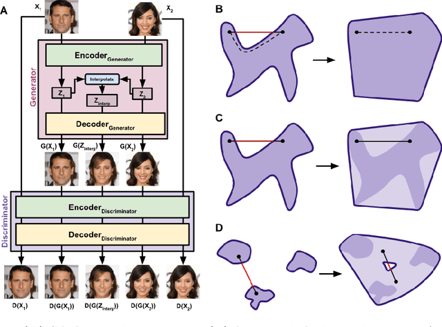 Figure 1 for Generative adversarial interpolative autoencoding: adversarial training on latent space interpolations encourage convex latent distributions