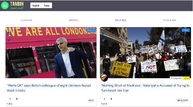 Figure 2 for Tanbih: Get To Know What You Are Reading