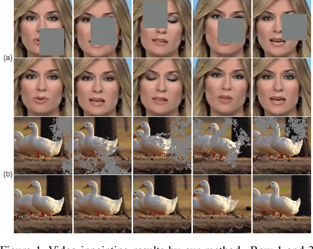 Figure 1 for Frame-Recurrent Video Inpainting by Robust Optical Flow Inference