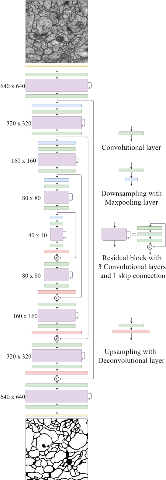 Figure 3 for FusionNet: A deep fully residual convolutional neural network for image segmentation in connectomics