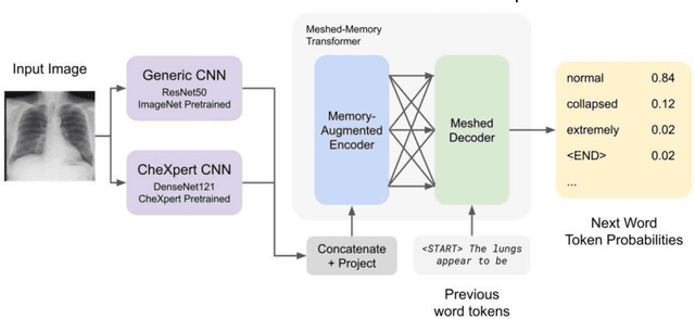 Figure 1 for Understanding Transfer Learning for Chest Radiograph Clinical Report Generation with Modified Transformer Architectures