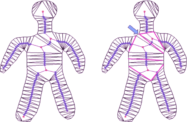 Figure 1 for Large Angle based Skeleton Extraction for 3D Animation