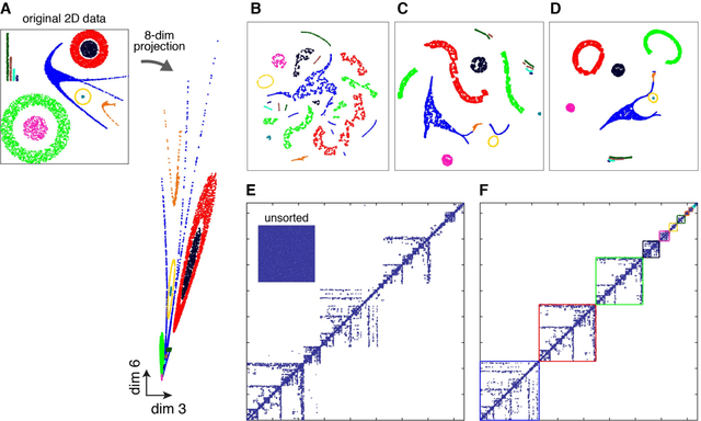 Figure 2 for Natural data structure extracted from neighborhood-similarity graphs