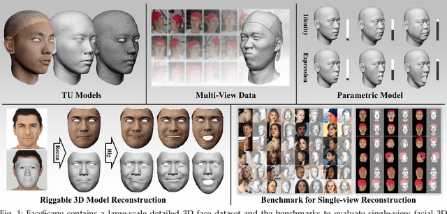 Figure 1 for FaceScape: 3D Facial Dataset and Benchmark for Single-View 3D Face Reconstruction