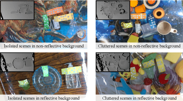Figure 2 for TransCG: A Large-Scale Real-World Dataset for Transparent Object Depth Completion and Grasping