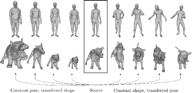 Figure 1 for Unsupervised Shape and Pose Disentanglement for 3D Meshes