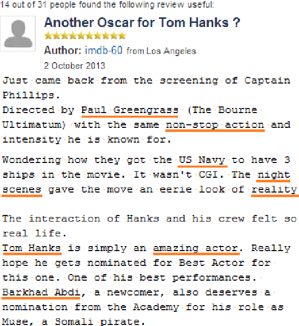 Figure 1 for Mining User/Movie Preferred Features Based on Reviews for Video Recommendation System