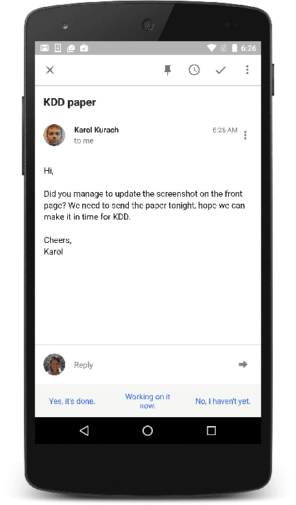 Figure 1 for Smart Reply: Automated Response Suggestion for Email