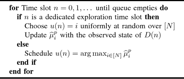 Figure 3 for Learning Algorithms for Minimizing Queue Length Regret