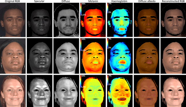 Figure 2 for Decomposing multispectral face images into diffuse and specular shading and biophysical parameters