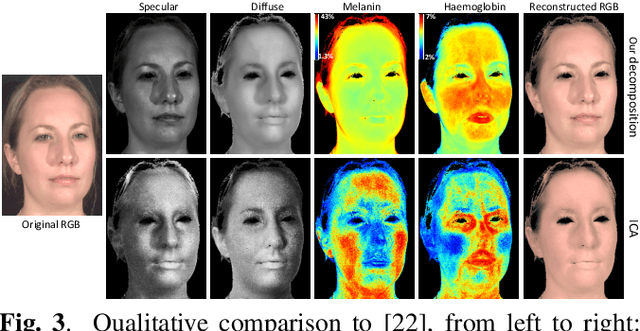 Figure 3 for Decomposing multispectral face images into diffuse and specular shading and biophysical parameters