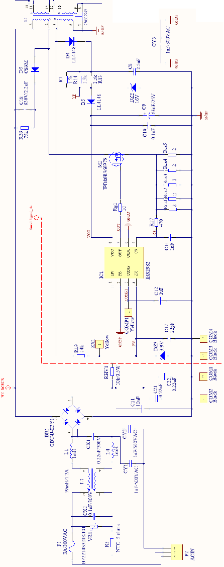 Figure 3 for Single Stage PFC Flyback AC-DC Converter Design