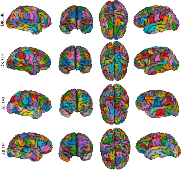 Figure 2 for GeoSP: A parallel method for a cortical surface parcellation based on geodesic distance