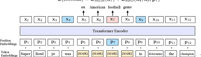 Figure 1 for SpanBERT: Improving Pre-training by Representing and Predicting Spans