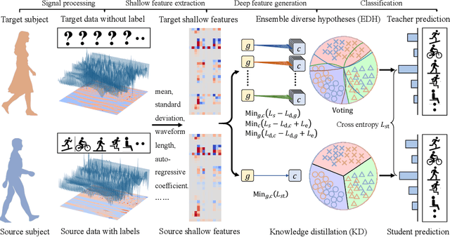 Figure 1 for Ensemble diverse hypotheses and knowledge distillation for unsupervised cross-subject adaptation