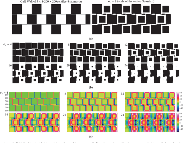 Figure 2 for The Cafe Wall Illusion: Local and Global Perception from multiple scale to multiscale
