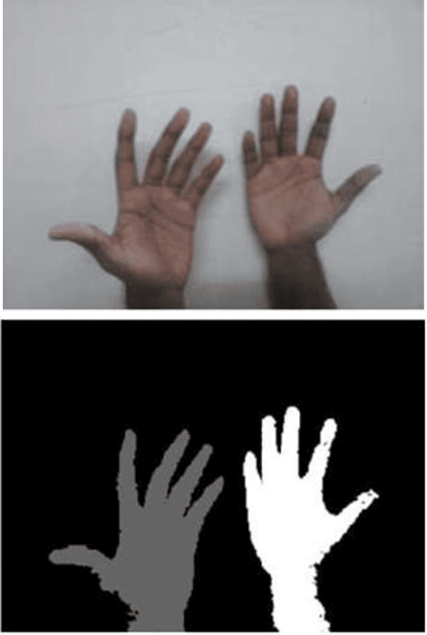 Figure 3 for Fingers' Angle Calculation using Level-Set Method