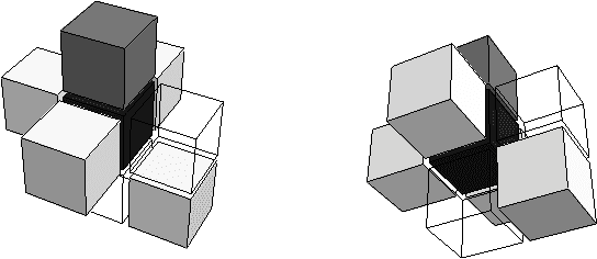 Figure 2 for Universal Reconfiguration of (Hyper-)cubic Robots