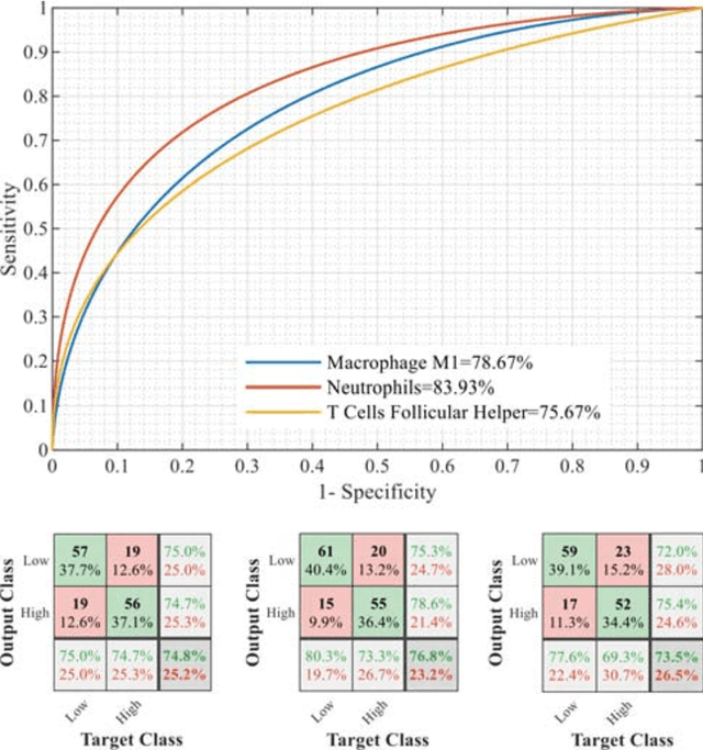 Figure 3 for Modeling of Textures to Predict Immune Cell Status and Survival of Brain Tumour Patients