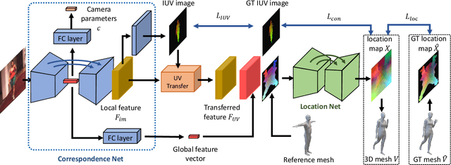 Figure 4 for 3D Human Mesh Regression with Dense Correspondence