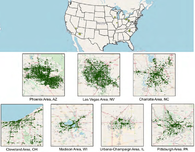 Figure 2 for An empirical study on the names of points of interest and their changes with geographic distance