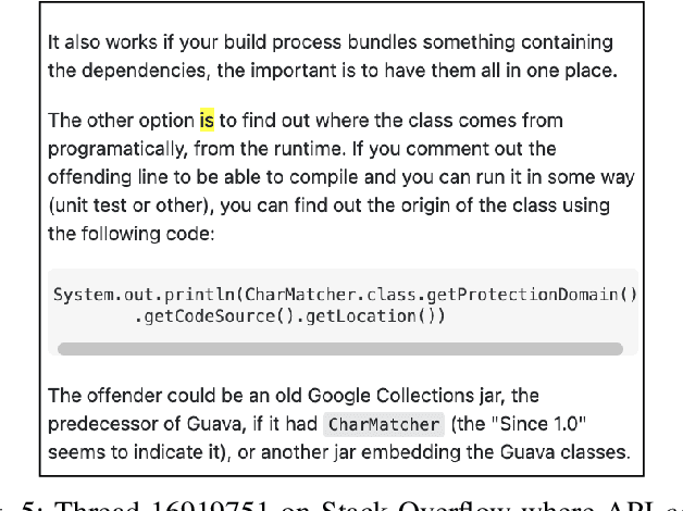 Figure 4 for FACOS: Finding API Relevant Contents on Stack Overflow with Semantic and Syntactic Analysis