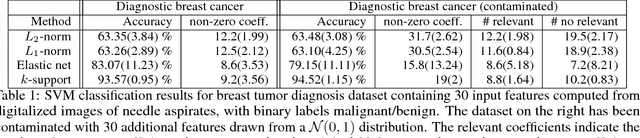 Figure 2 for Regularization approaches for support vector machines with applications to biomedical data