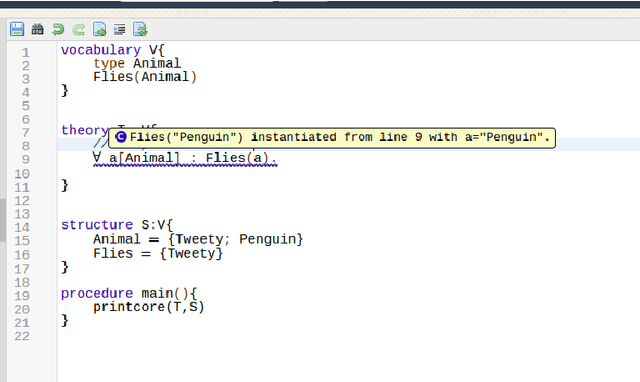 Figure 3 for A web-based IDE for IDP