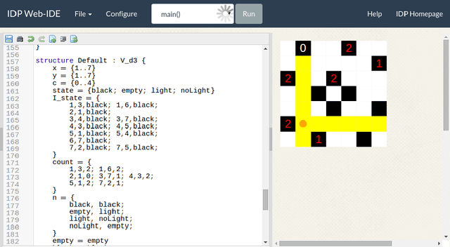 Figure 4 for A web-based IDE for IDP