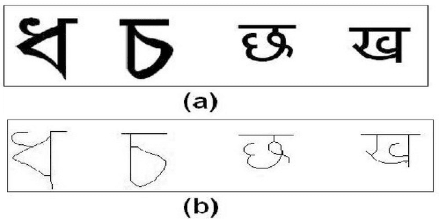 Figure 4 for Topographic Feature Extraction for Bengali and Hindi Character Images