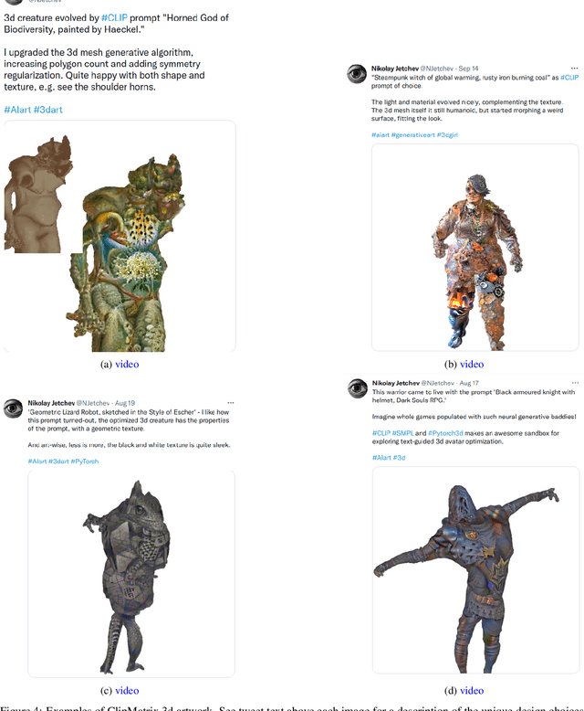 Figure 4 for ClipMatrix: Text-controlled Creation of 3D Textured Meshes