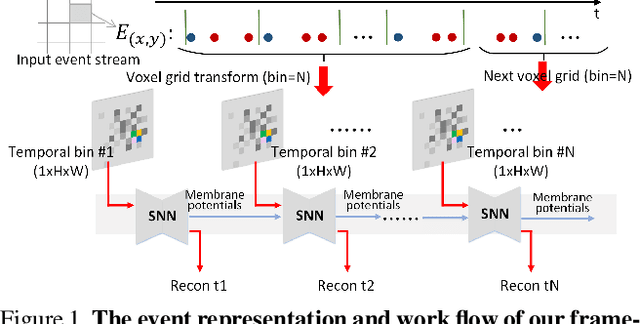 Figure 1 for Event-based Video Reconstruction via Potential-assisted Spiking Neural Network